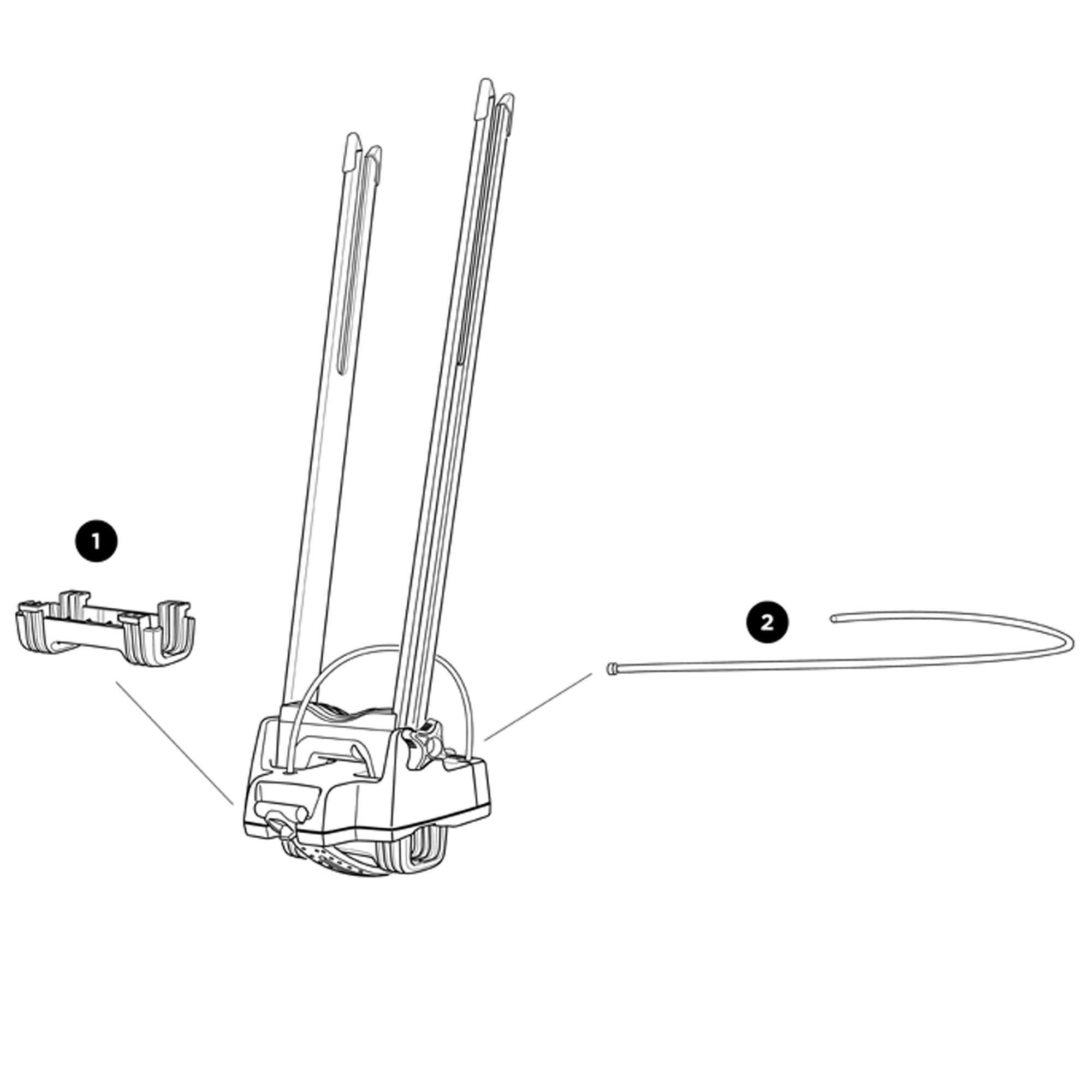 Thule Front Wheel Holder Spare Parts numbered spare-parts diagram