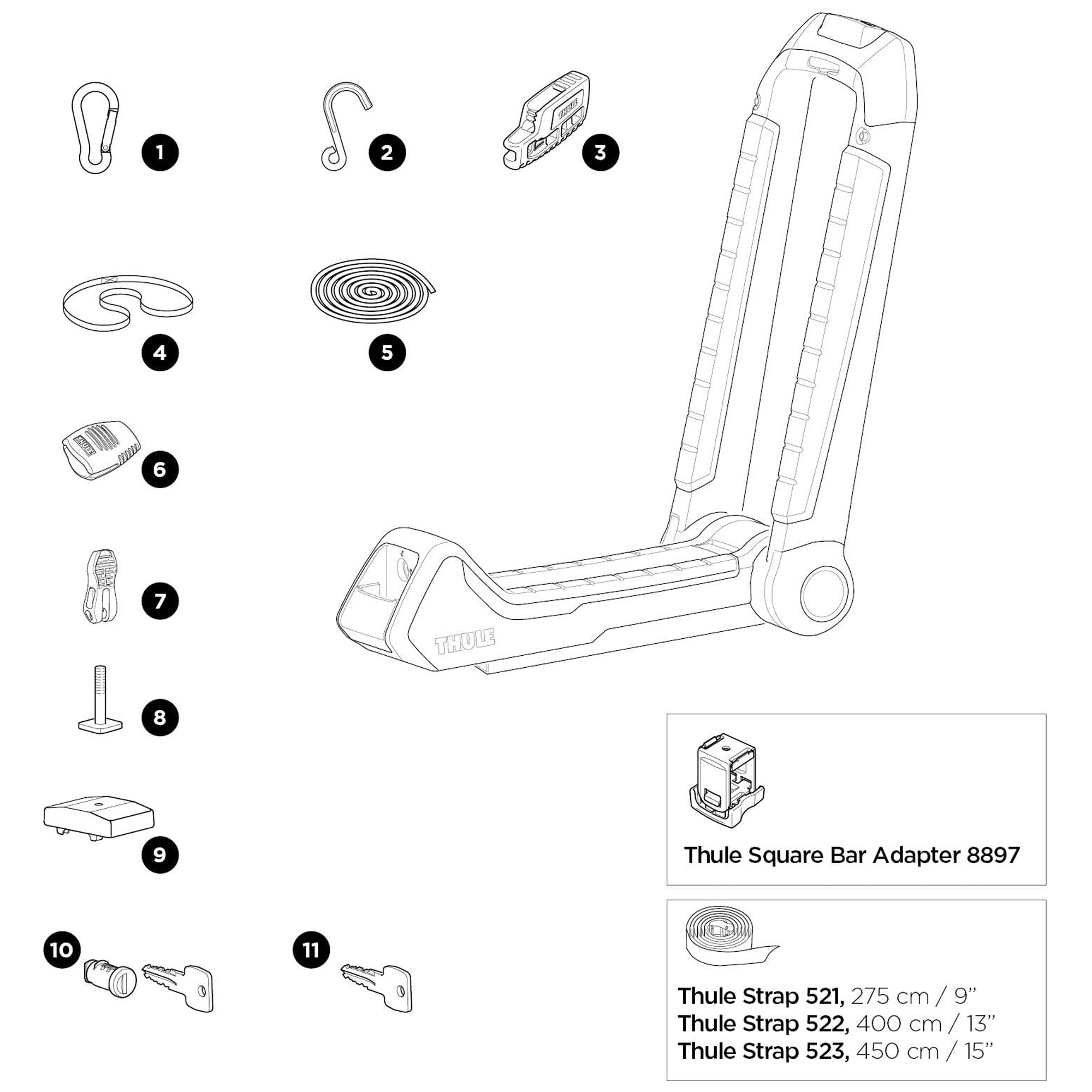 Thule Hull-a-Port Aero Spare Parts
