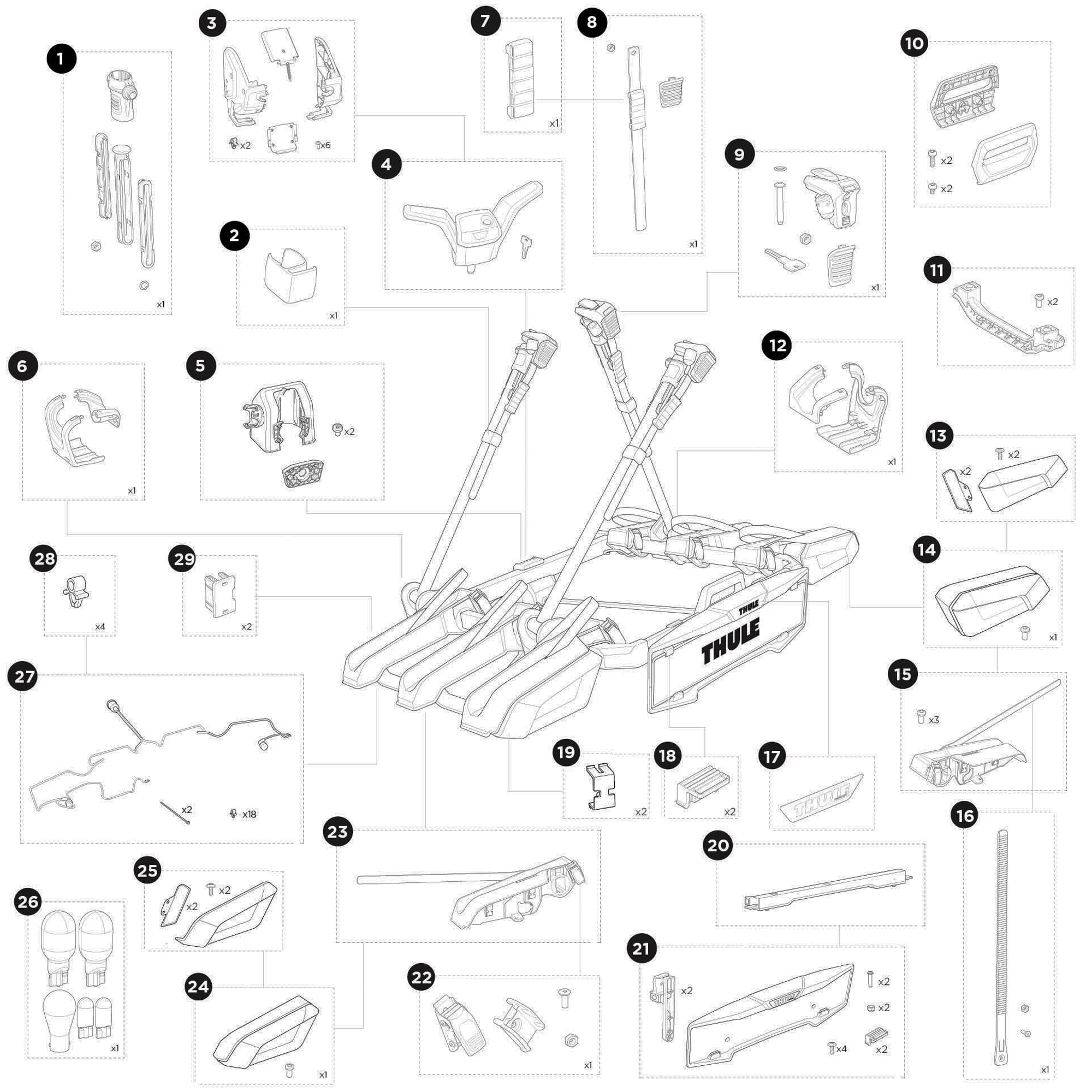 Thule OutPace 90132 Spare Parts