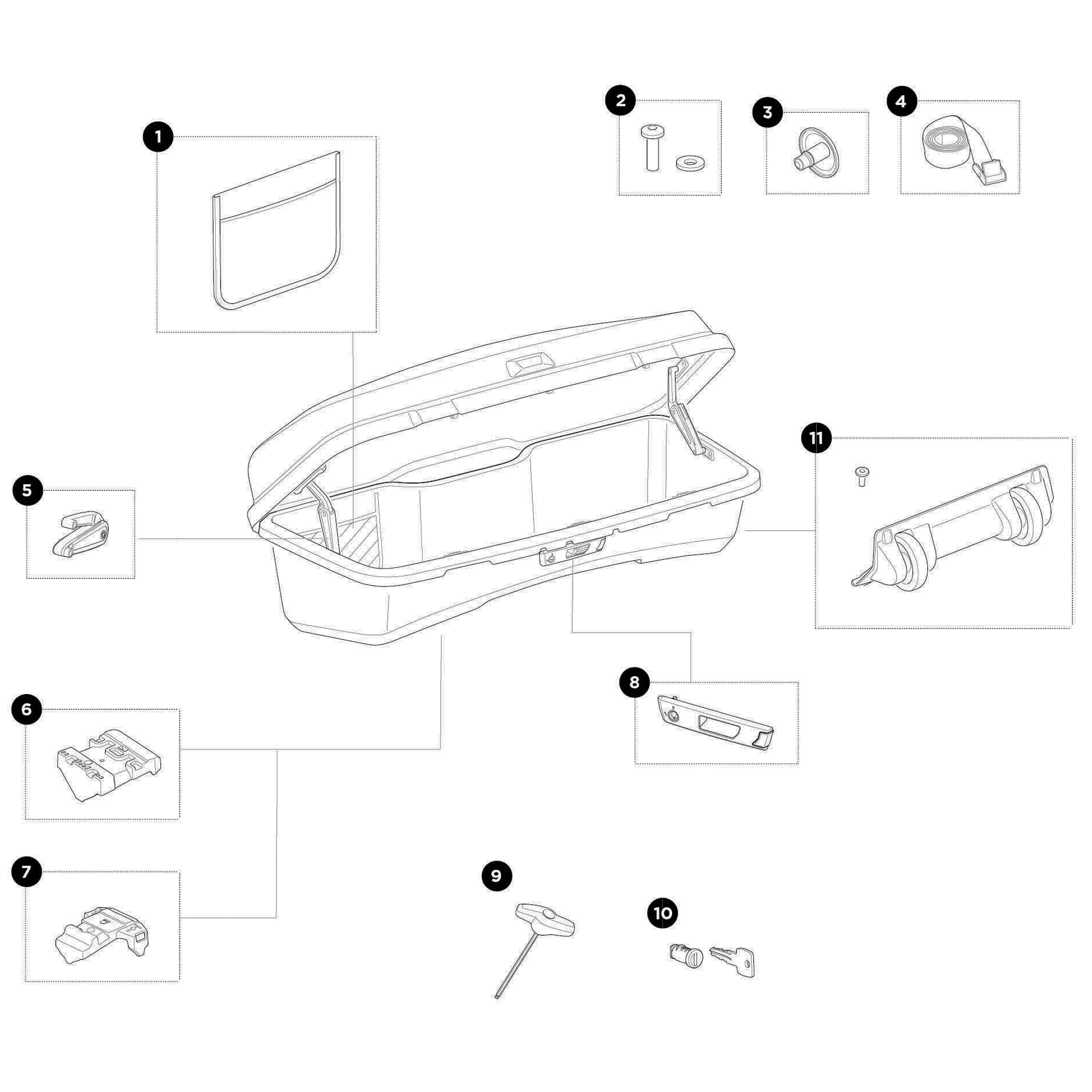 Thule Santu 9094 Spare Parts numbered spare-parts diagram