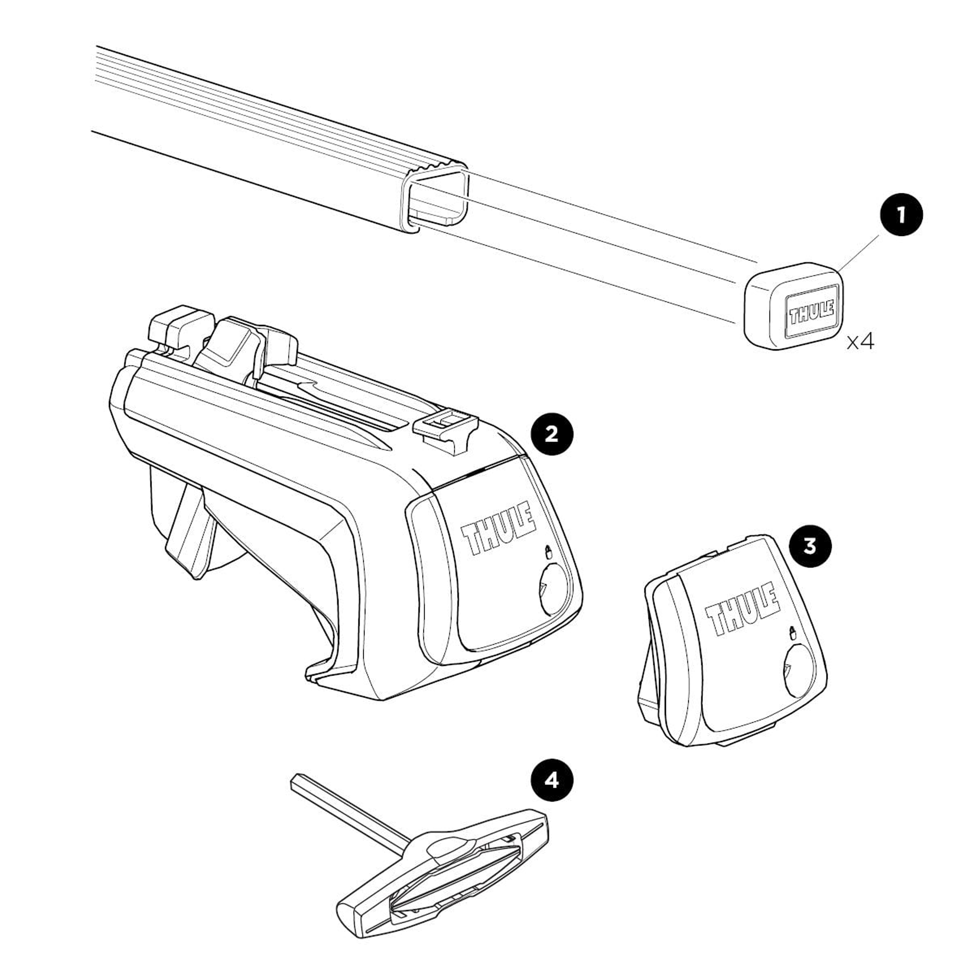 Thule SmartRack SquareBar Spare Parts