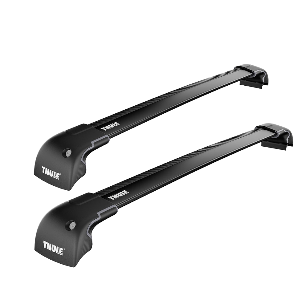 Thule WingBar Edge Black Pair on Foot Pack