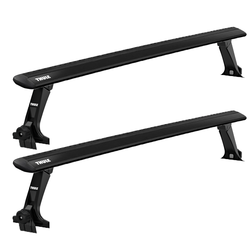 THULE Roof Rack For LAND ROVER Defender 90/110/130 3/5-Door SUV 1983-2019 With Rain Gutters (WINGBAR EVO BLACK)
