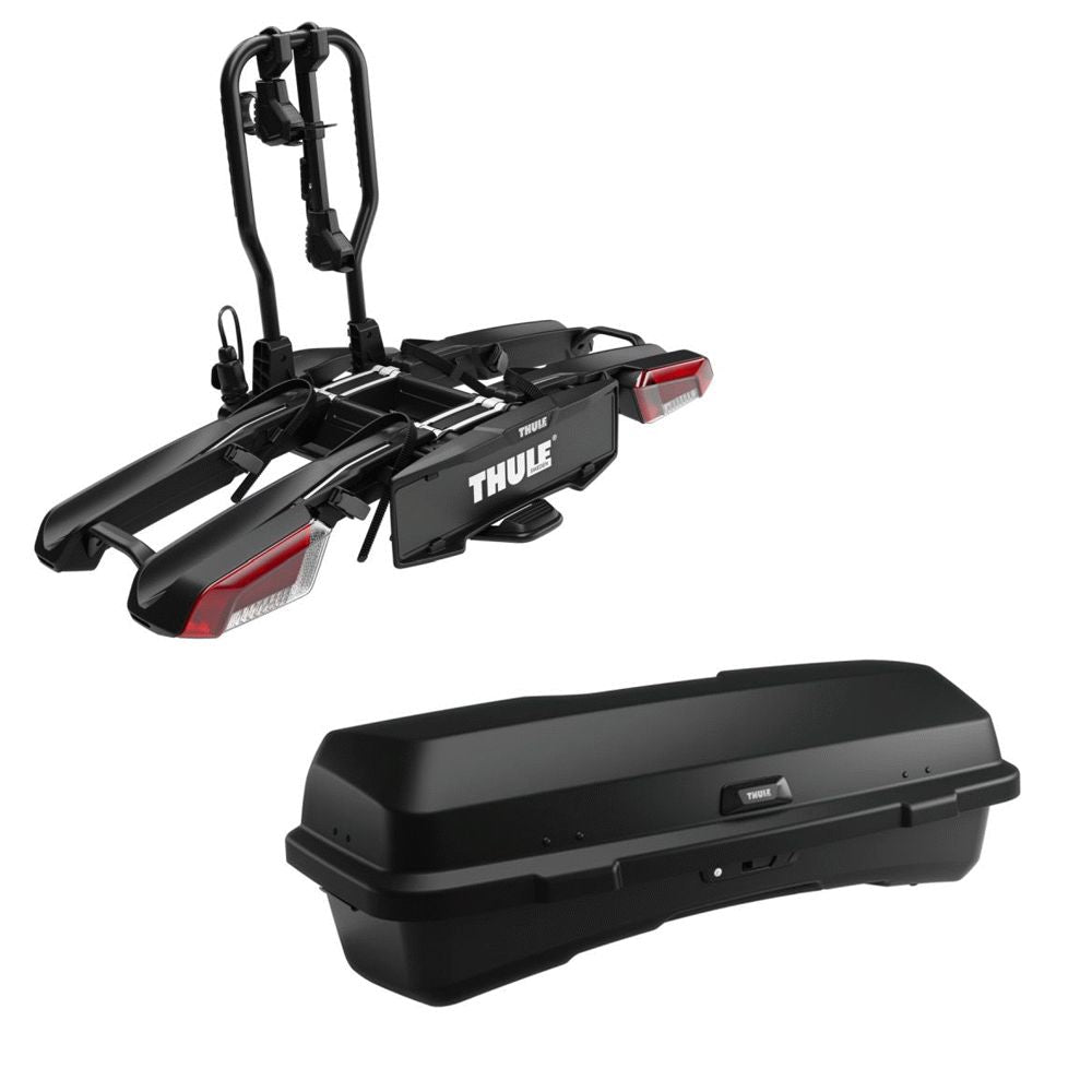 Thule EasyFold 3 (9442) 2 Bike Carrier + Thule Santu Tow Bar Cargo Carrier