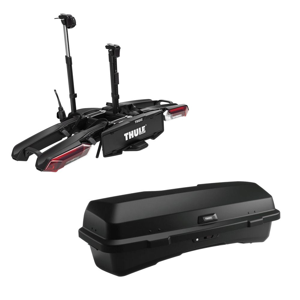 Thule Epos 2 Bike Carrier + Thule Santu Tow Bar Cargo Carrier