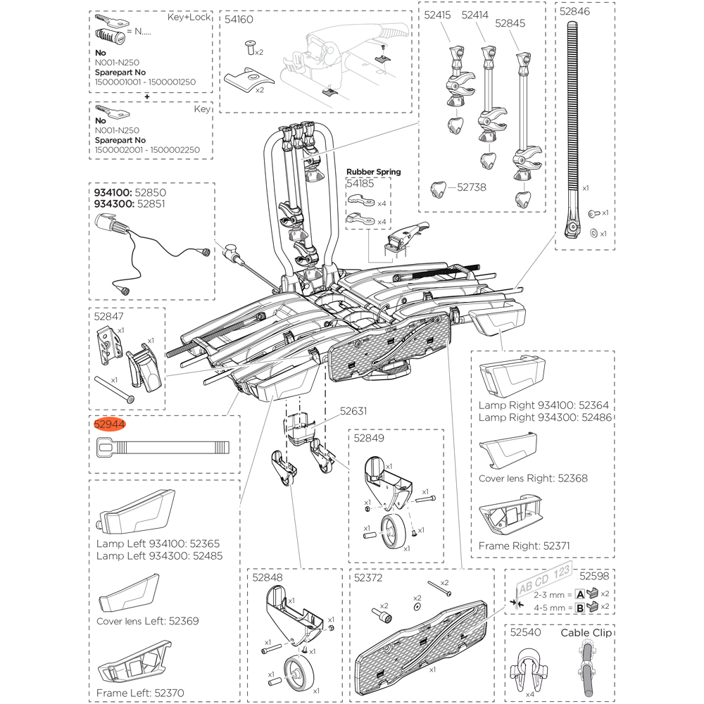 THULE EasyFold 934 Handle Strap 52944