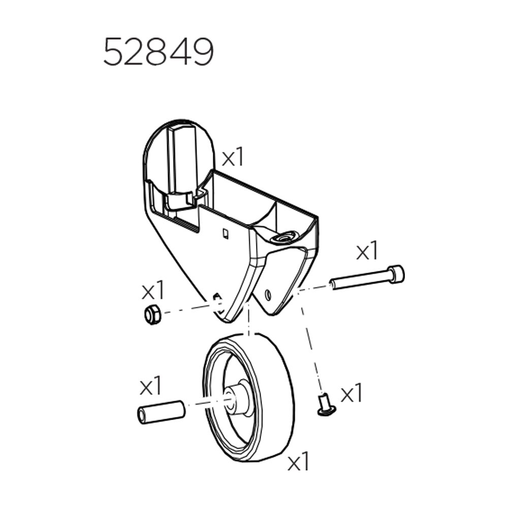 THULE EasyFold 934 Transport wheel kit Right EF XT 52849