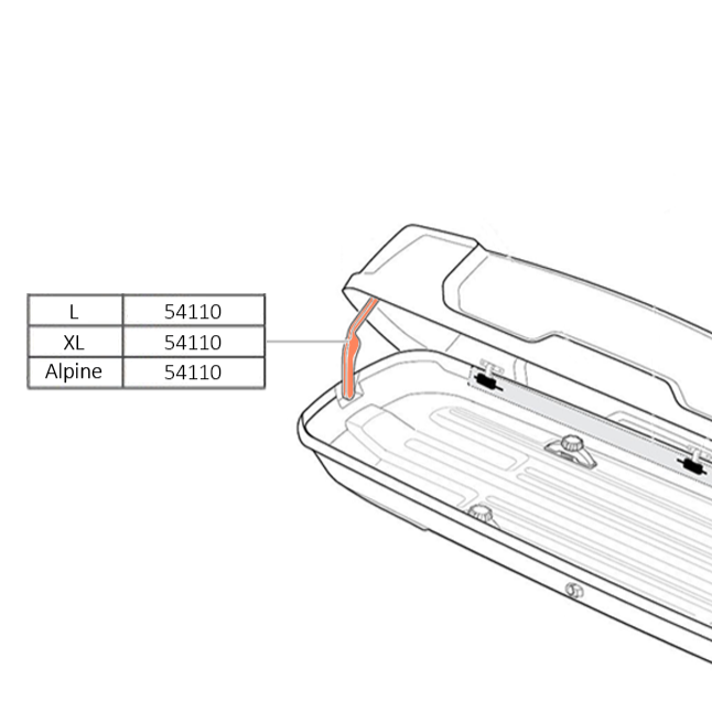 Rear Hinge for Motion XT Roof Box