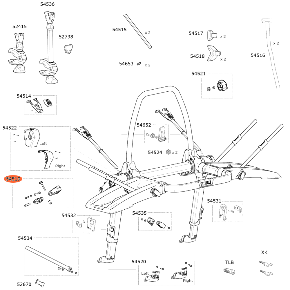 THULE OutWay 993 Fixation Kit (54519)