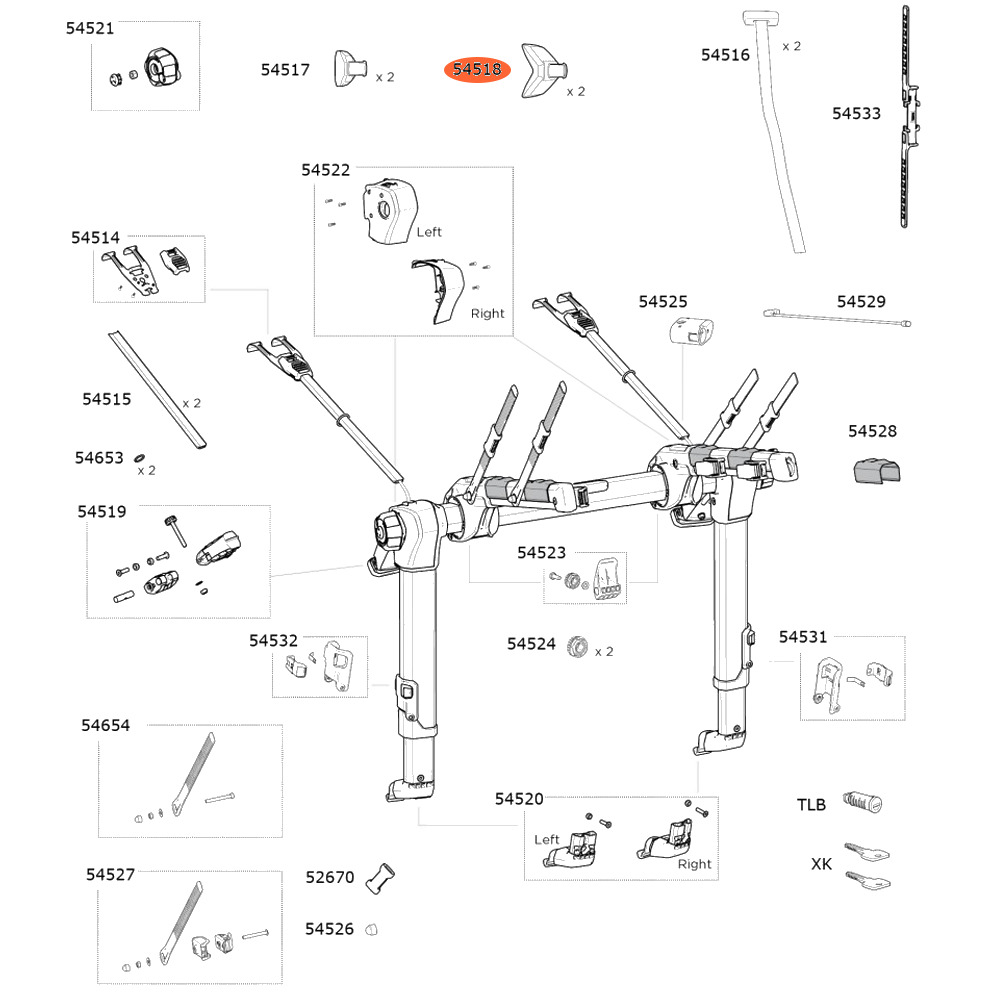 THULE OutWay 994 Sedan Kit (54518)