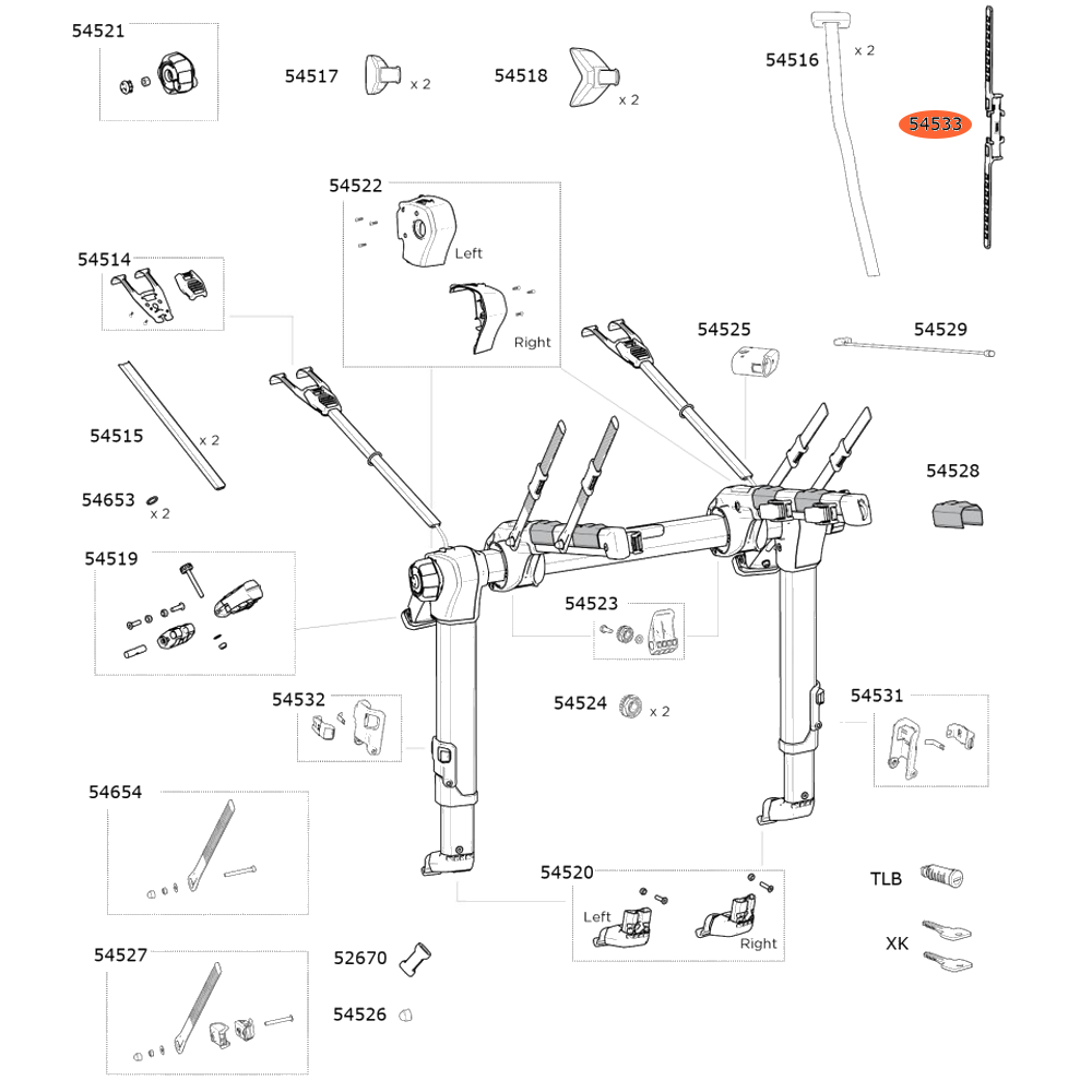 THULE OutWay 994 Support Anti Sway 54533