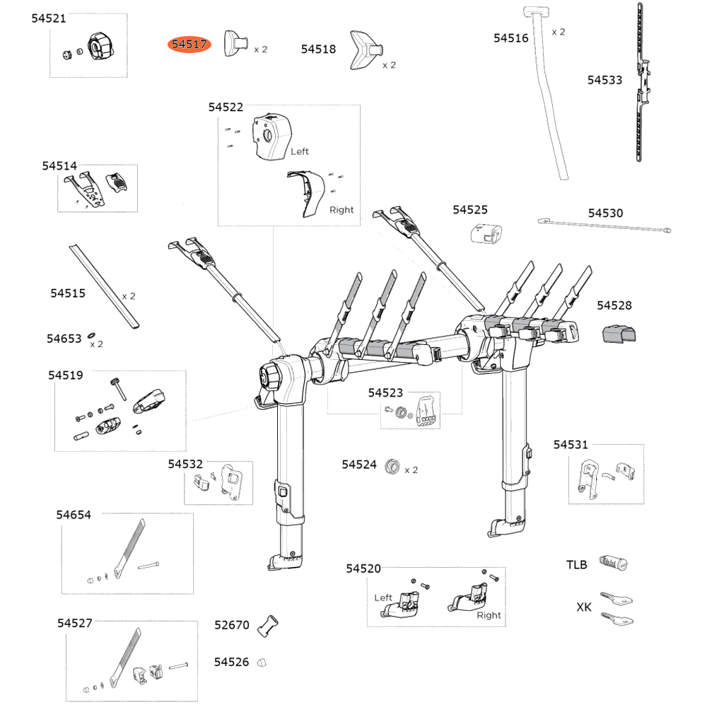 THULE OutWay 995 Hatchback Kit (54517)