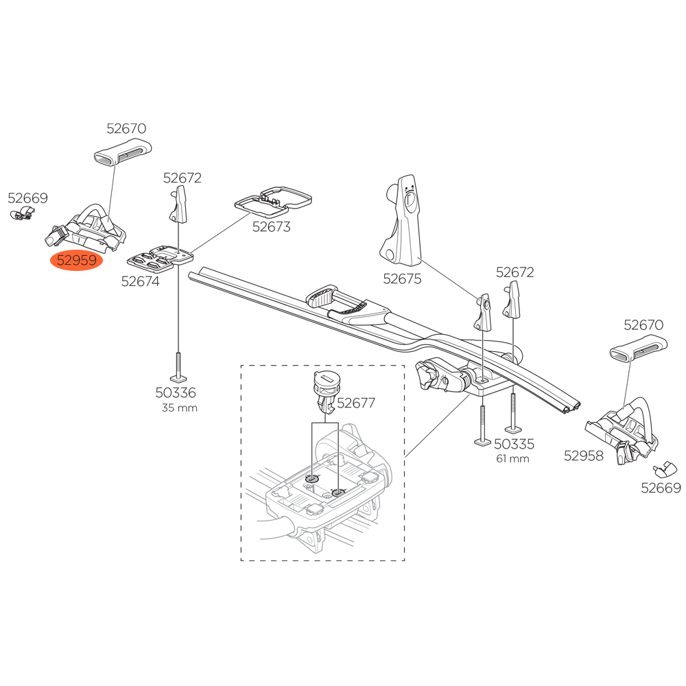 Thule roof bike rack spare parts sales