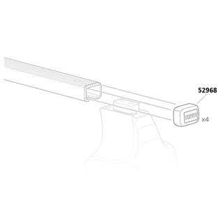 THULE SquareBar End Caps - 4 Piece (52968)