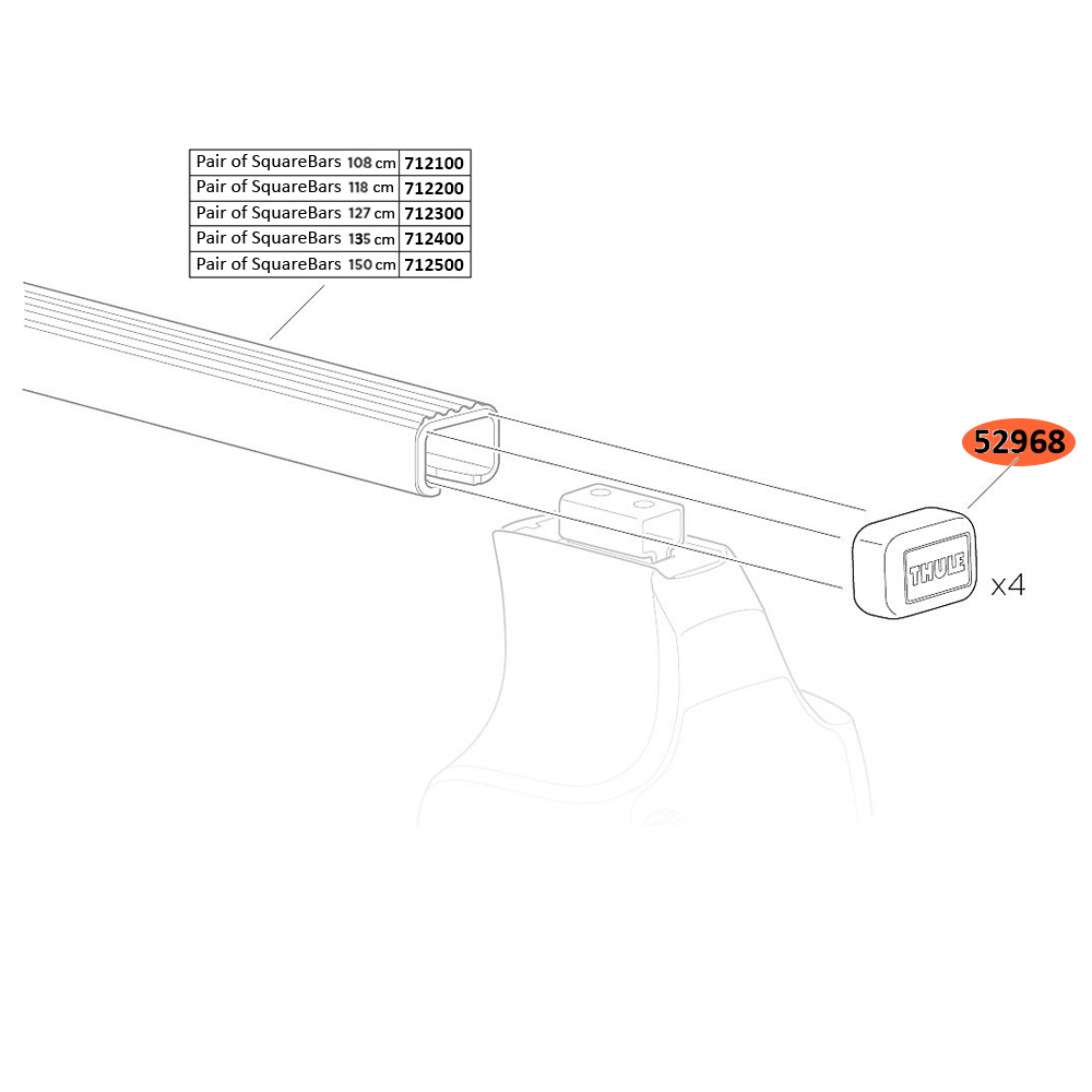 Thule SquareBar Spare Parts