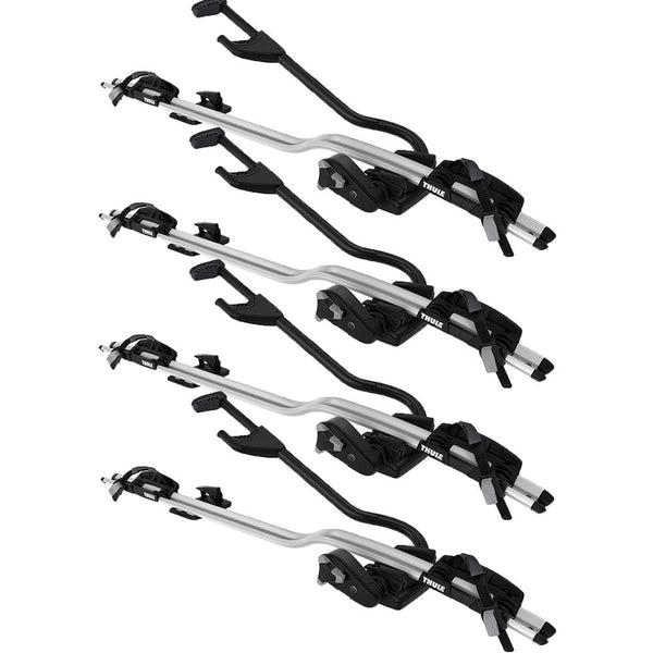 Thule ProRide 598 Aluminium Roof Loaded Upright Bike Racks x 4