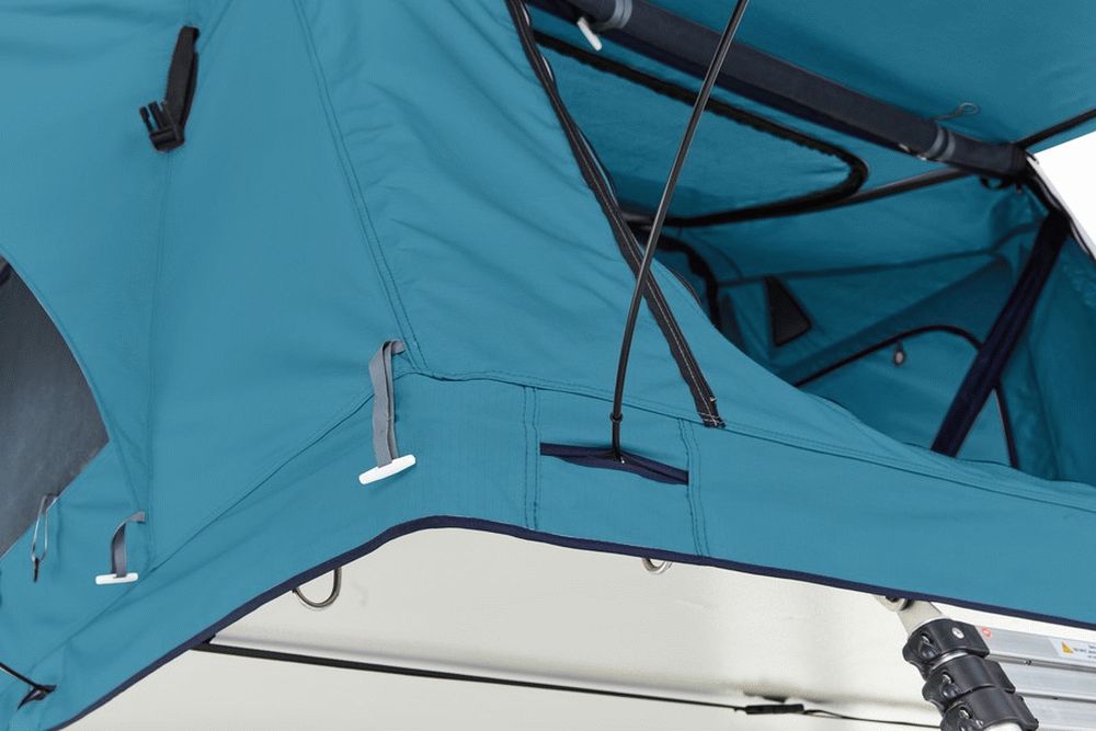 Thule Tepui Explorer Ayer 2 Rooftop Tent Blue Outside Close Up