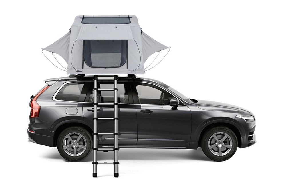 Thule Kukenam 3 Roof Top Tent Haze Grey Ladder Side View