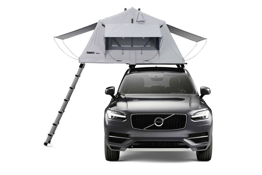 Thule Kukenam 3 Roof Top Tent Haze Grey Ladder Front View