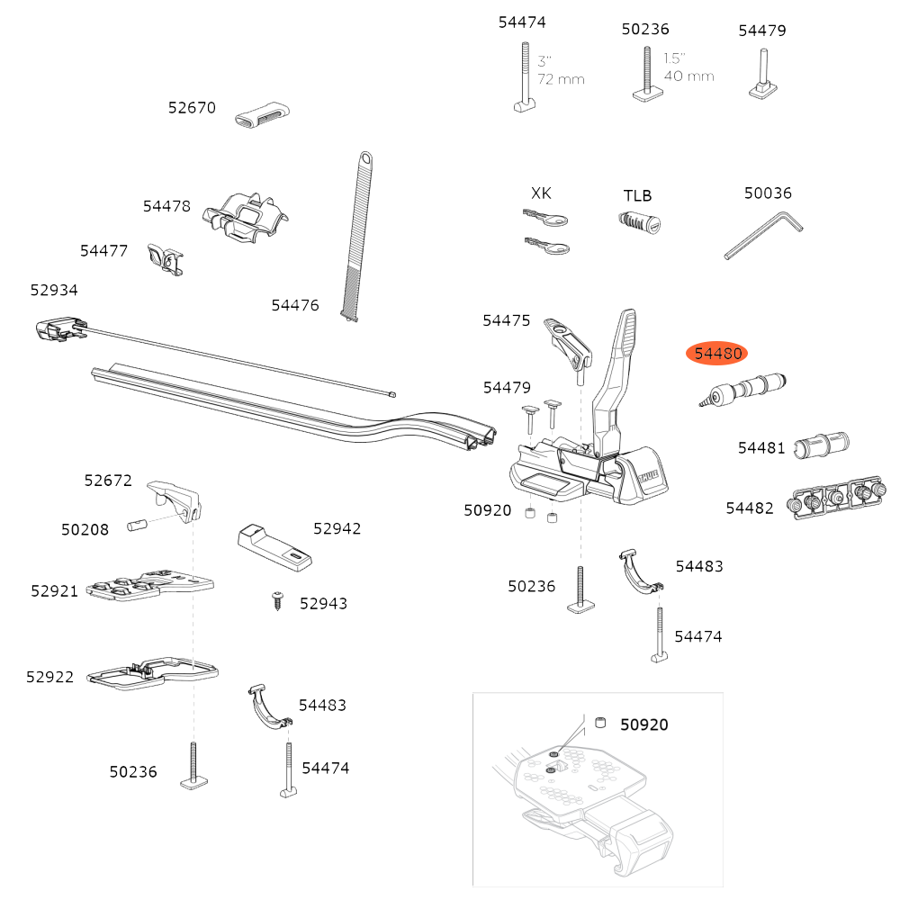 THULE TopRide 568 Adapter QR Forks Top Loading (54480)