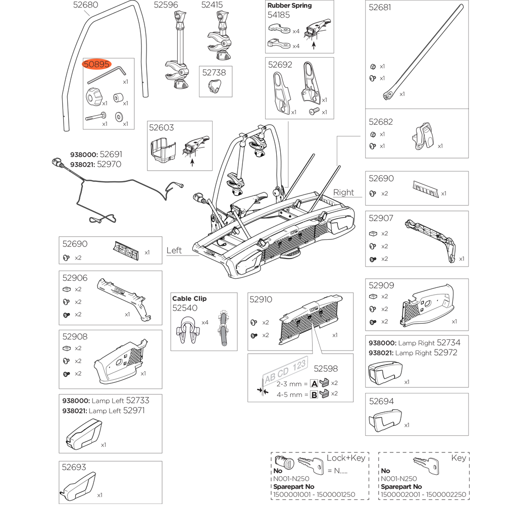 Parts for best sale thule bike rack