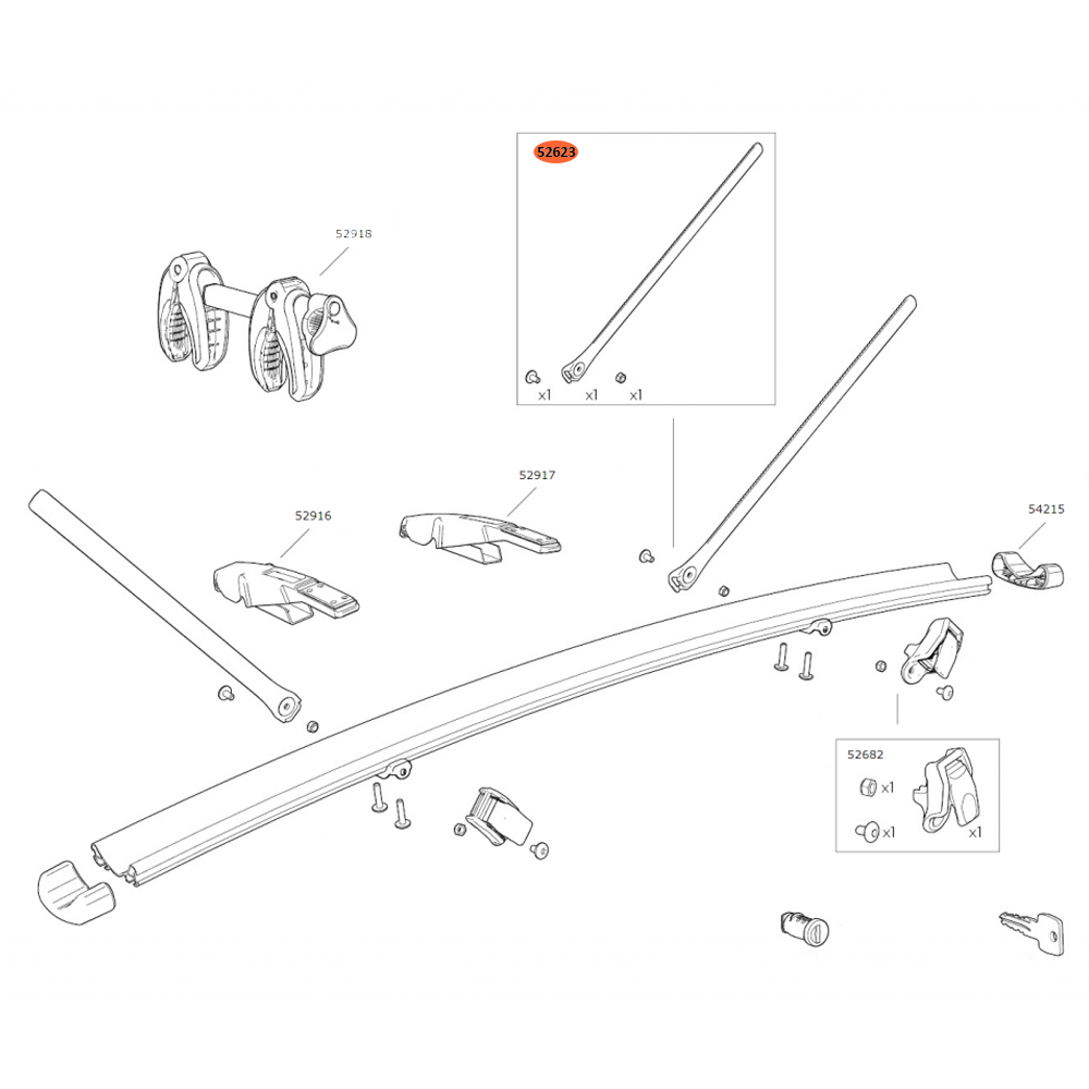 THULE VeloSpace XT Bike Adapter Wheel Strap 52623