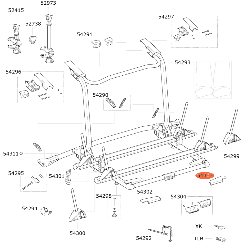 THULE WanderWay 911 Cover Platform Right (54303)