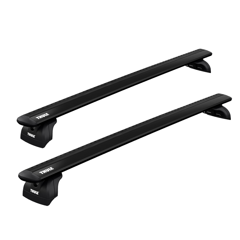 THULE Roof Rack For TESLA Model S (From July 2015) 5-Door Hatchback 2015-17 with Fixed Points, Panorama Roof (WINGBAR EVO BLACK)