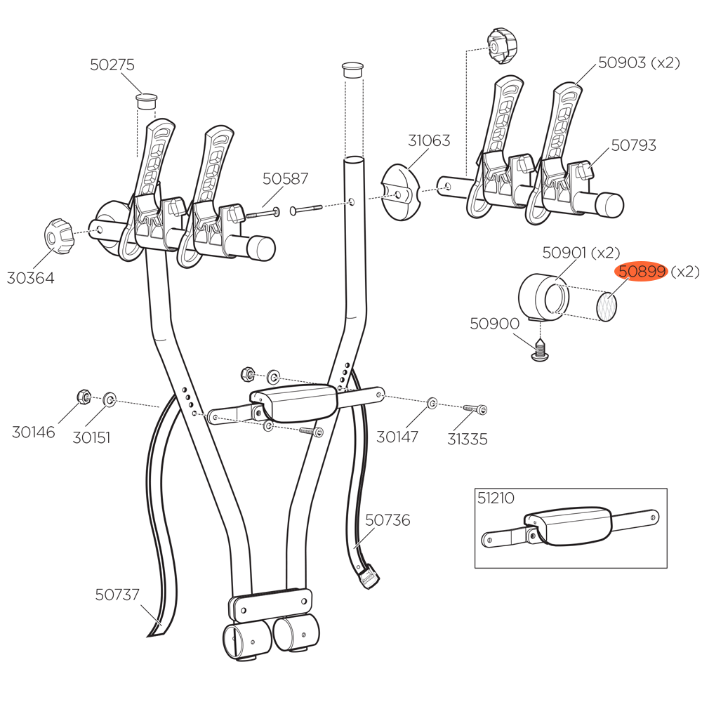 THULE Xpress 970 Reflex 2 pcs 972 970 50899